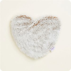 Marshmallow Brown Heart Heat Pad Warmies
